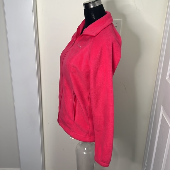 Columbia Pink High Neck Fleece Jacket Size Small - Picture 10 of 11